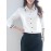 Contrast Trim  Button Front Shirt, Casual Long Sleeve Shirt For Spring & Fall, Women's Clothing