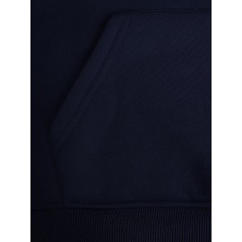 Solid Kangaroo Pocket Hoodie, Casual Long Sleeve Hoodie For Fall & Winter, Women's Clothing