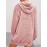 Solid Hooded Plush Dress, Casual Long Sleeve Warm Dress For Fall & Winter, Women's Clothing