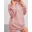 Solid Hooded Plush Dress, Casual Long Sleeve Warm Dress For Fall & Winter, Women's Clothing