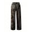 Women's Pants Casual Mid Waist Print Straight Wide Fashion Loose Pants