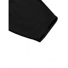 Elastic High Waist Pants, Casual Solid Pants For Spring & Summer, Women's Clothing